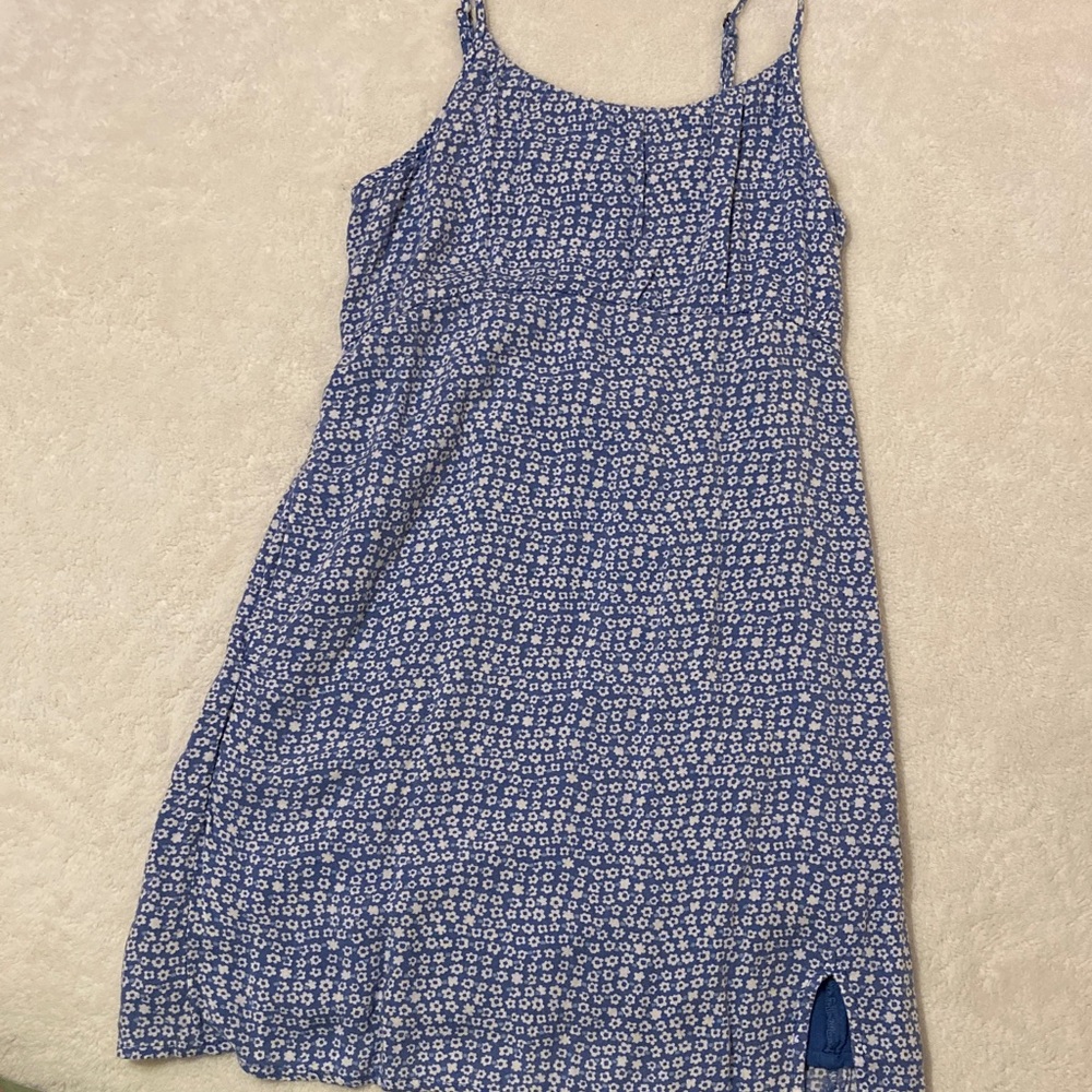 Blue Floral Women's Dress